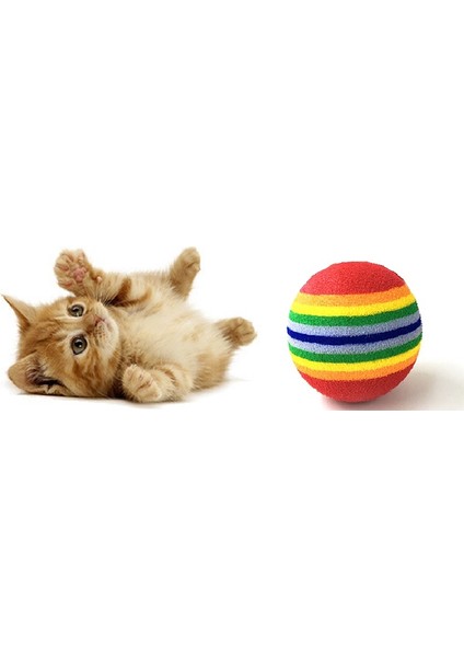Kırmızı Şeritli Orta Sert Kedi Topu