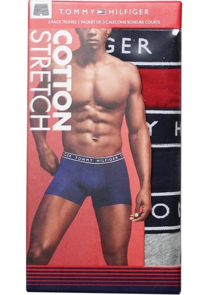 Tommy Hılfıger Cotton Stretch Erkek 3 Lü Boxer 09T4225-966