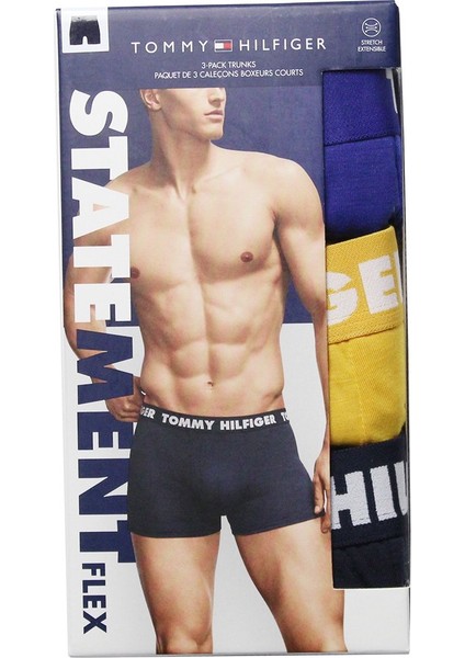 Tommy Hılfıger Statement Flex Erkek 3 Lü Boxer 09T3798-431