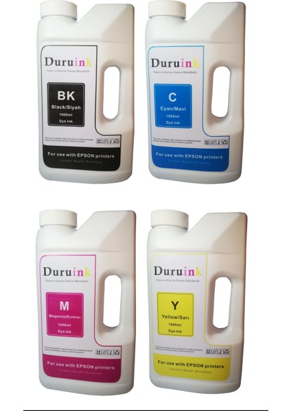 Duruınk Epson Stylus SX110 Uyumlu Muadil Mürekkep Seti 4 Renk 4X1000ML