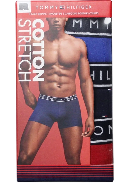 Tommy Hılfıger Cotton Stretch Erkek 3 Lü Boxer 09T4225-413