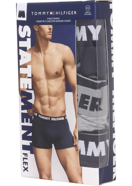 Tommy Hılfıger Statement Flex Erkek 3 Lü Boxer 09T3798-410