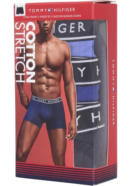 Tommy Hılfıger Cotton Stretch Erkek 3 Lü Boxer 09T4225-464