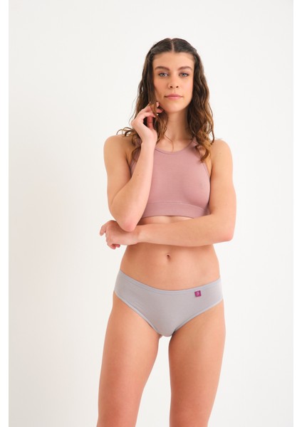 Pamuklu Klasik Külot Hipster Külot Klasik Model Külot Tekli Gri