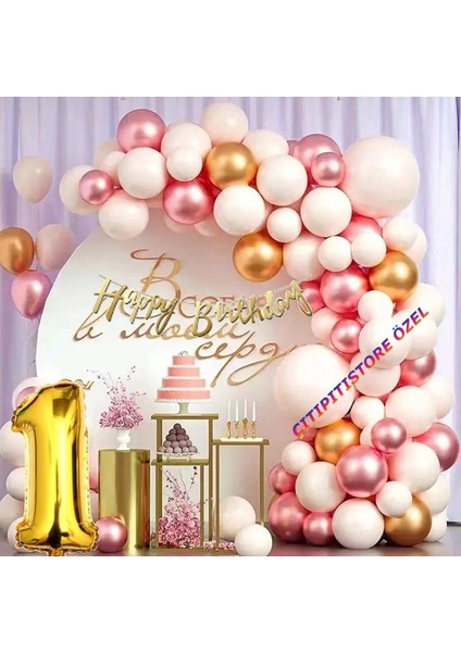 Çıtıpıtıstore 1 Yaş Garland Kemer Balonlar