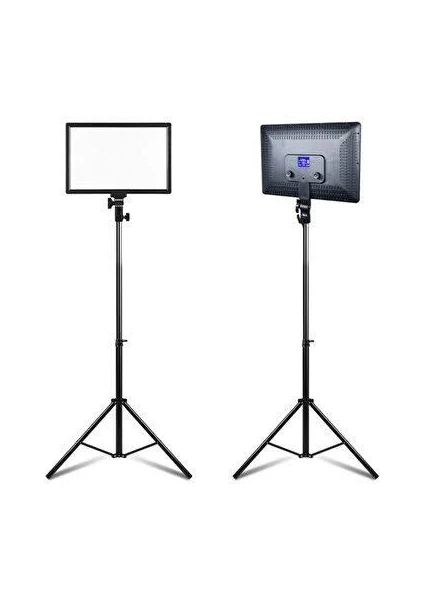 Kare Soft Işık Profosyonel LED Panel Makeup Fotoğraf Video Çekim Işığı Güçlendirilmiş Tripod 2.10 cm