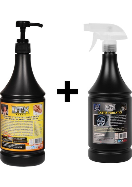Granürlü El Temizleme Kremi ( Sabunu ) 1 kg & Lastik Parlatıcı Jel 500 ml