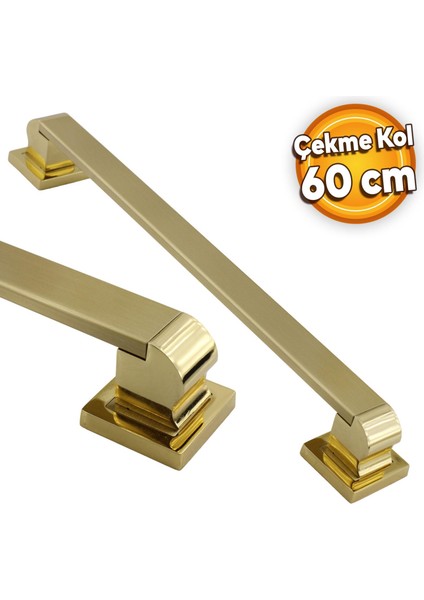 Bersel Çekme Kolu Çelik Kapı Dış Kapı Kolu Tutma Kulbu Gold Kulp 60 cm