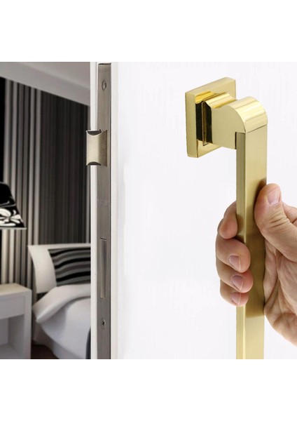 Bersel Çekme Kolu Çelik Kapı Dış Kapı Kolu Tutma Kulbu Gold Kulp 60 cm