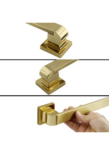 Bersel Çekme Kolu Çelik Kapı Dış Kapı Kolu Tutma Kulbu Gold Kulp 60 cm