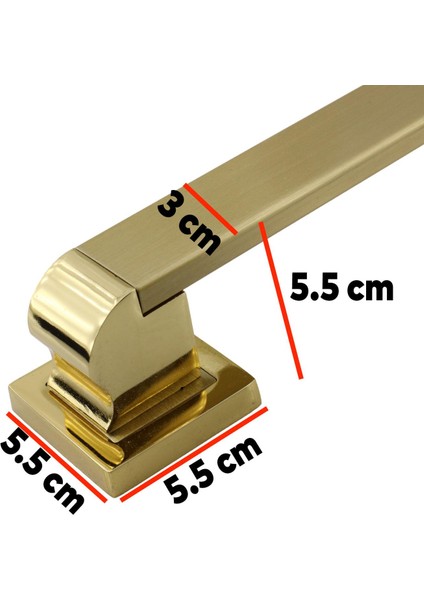 Bersel Çekme Kolu Çelik Kapı Dış Kapı Kolu Tutma Kulbu Gold Kulp 60 cm