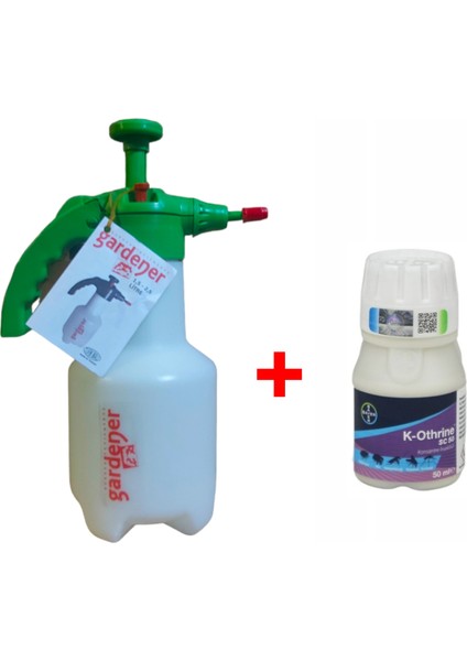 Bayer K-Othrine SC50 50ML Kara Sinek, Sivri, Güve Ilacı ve 2lt Gardener Basınçlı Ilaçlama Pompası
