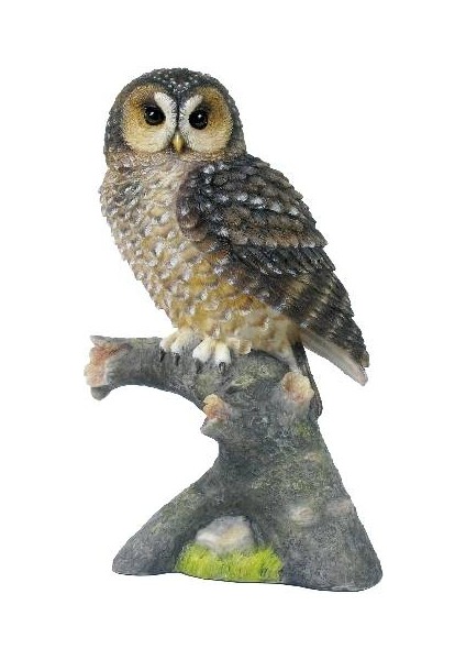 El Boyaması Baykuş Figürü 19CM