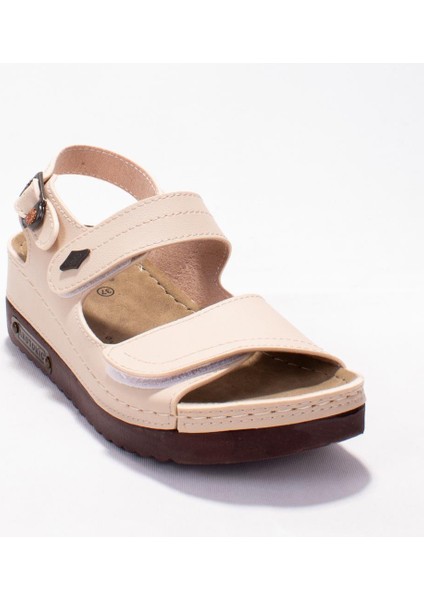DZA37-3014 Bej Günlük Ortopedik Kadın Sandalet