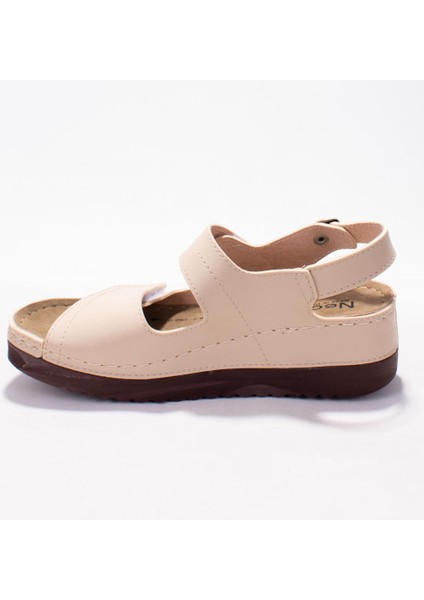 DZA37-3014 Bej Günlük Ortopedik Kadın Sandalet modelleri