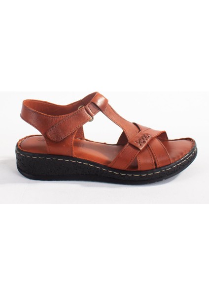 DZA07-60021011 Taba Günlük Ortopedik Deri Kadın Sandalet fiyatları