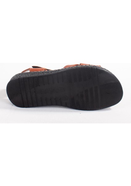 DZA07-60021011 Taba Günlük Ortopedik Deri Kadın Sandalet fırsatları
