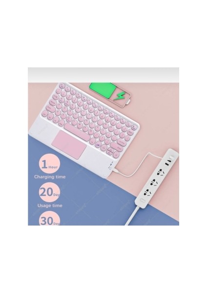 Apple iPad 10.2 2021 A2603 A2604 Uyumlu Bluetooth Klavye Touchpad Slim Kablosuz Wifi Q Klavye fırsatları