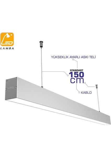 Lineer LED Sarkıt 160CM 40W 4000K Doğal Işık