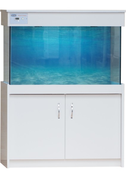 100 cm Mobilyalı Lüks Akvaryum Kumandalı LED Aydınlatma Sistemli