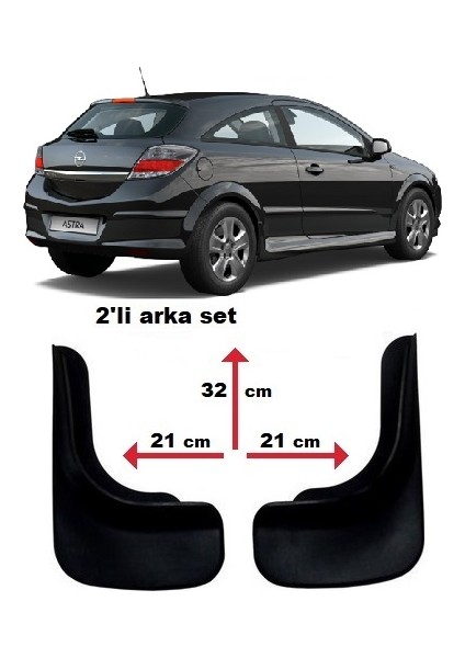 Günaks Opel Astra 2'li Set Oto Paçalık Çamurluk Tozluk