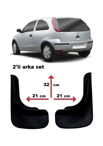 Günaks Opel Corsa 2'li Set Oto Paçalık Çamurluk Tozluk