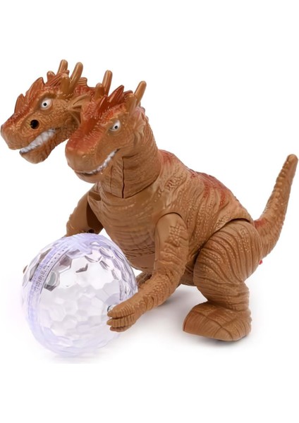 LED Işıklı Gerçek Görünümlü Sesli Çarpınca Dönen Toplu Yürüyen Çift Başlı Dinozor Oyuncak T-Rex fiyatları