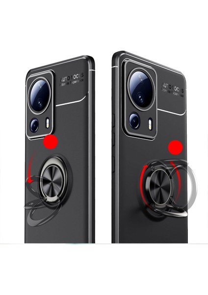 Xiaomi Mi 13 Lite Kılıf Yüzüklü Manyetik Ravel Silikon fiyatları