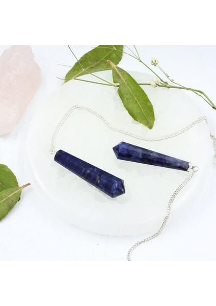 Oniki Fasetli Vogel Kesim Pandül | Lapis Lazuli Taşı Sertifikalı Doğaltaş