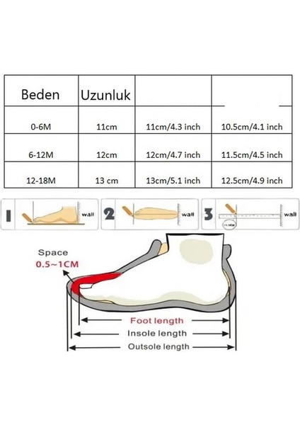 Bebek Ilk Ayakkabım AY148 12-18 Ay 13 cm Patik