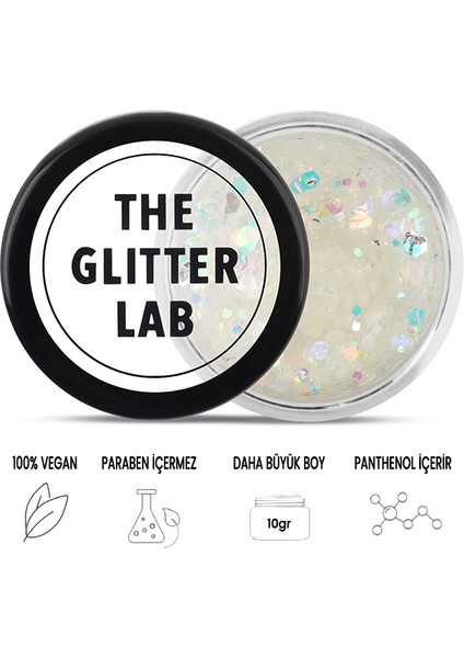 The Glitter Lab - Jel Formlu Parlak Glitter - Twinkling - Glow Dark  ~10 gr