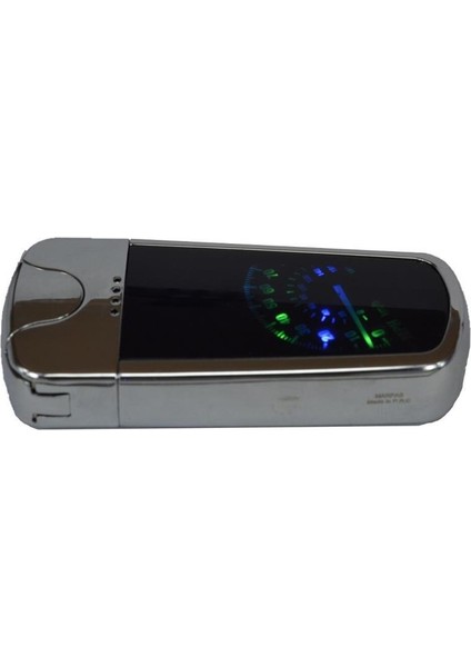 USB Şarjlı LED Hız Göstergeli Elektronik Çakmak Gümüş
