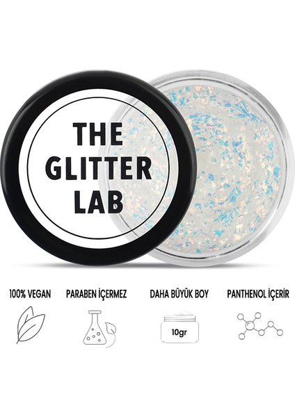 The Glitter Lab - Jel Formlu Parlak Glitter - White Sun   ~10 gr