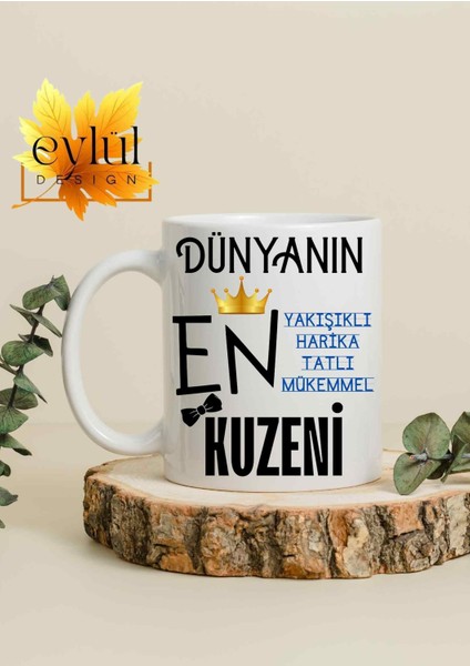 Dünyanın En Harika Kuzeni Yazılı Özel Tasarım Baskılı Kupa Bardak Doğum Günü Hediye