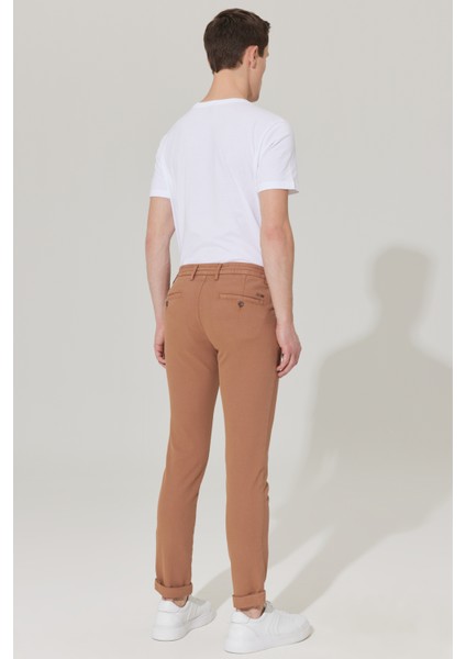 ALTINYILDIZ CLASSICS Erkek Vizon Slim Fit Dar Kesim Diyagonal Desenli Beli Bağlamalı Esnek Pantolon modelleri