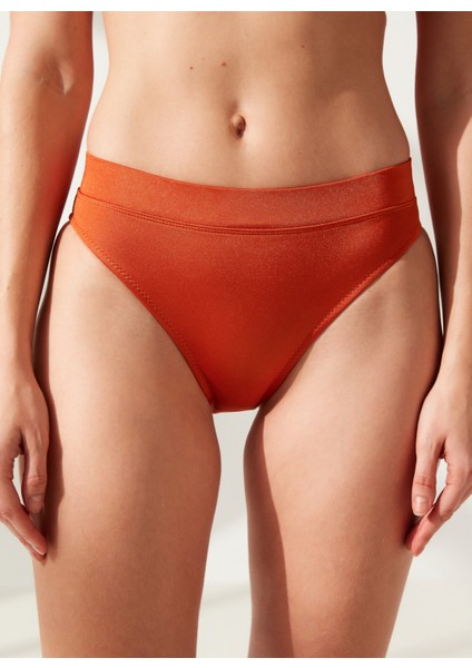Koyu Turuncu Kadın Bikini Alt 23-YEBRA