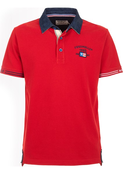 Kırmızı Erkek Polo T-Shirt FM23S23QCRED