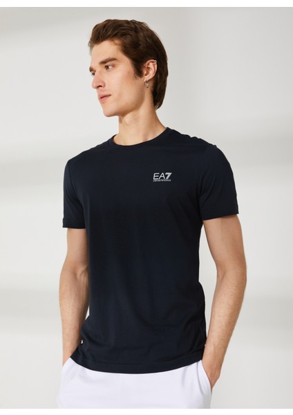 Bisiklet Yaka Koyu Mavi Erkek T-Shirt 8NPT51PJM9Z0578 modelleri