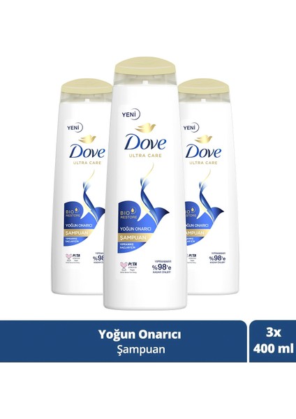 Ultra Care Yoğun Onarıcı Şampuan 400 Ml X 3 Adet