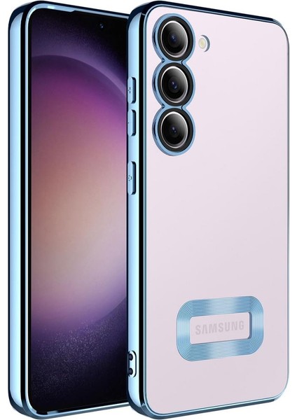 Samsung Galaxy S23 Kılıf Kamera Korumalı Logo Gösteren Şeffaf Kapak