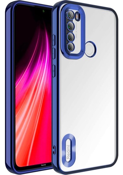 Xiaomi Redmi Note 8 Kılıf Kamera Korumalı Logo Gösteren Şeffaf Kapak