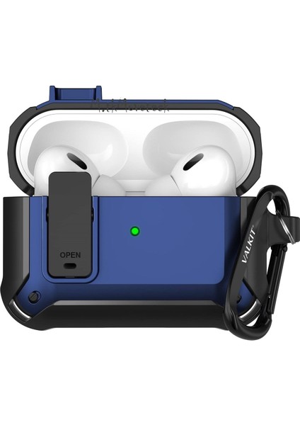 Airpods 3.nesil Uyumlu Kulaklık Kılıfı Anahtarlıklı Kilitli Açılır Kapanır Askılı Silikon Truva Kamp Tip 360 Kaplama Kopçalı