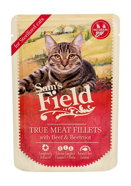Sf Cat Pouch Sterilized Beef Filets/beetroot 85 G Skt: