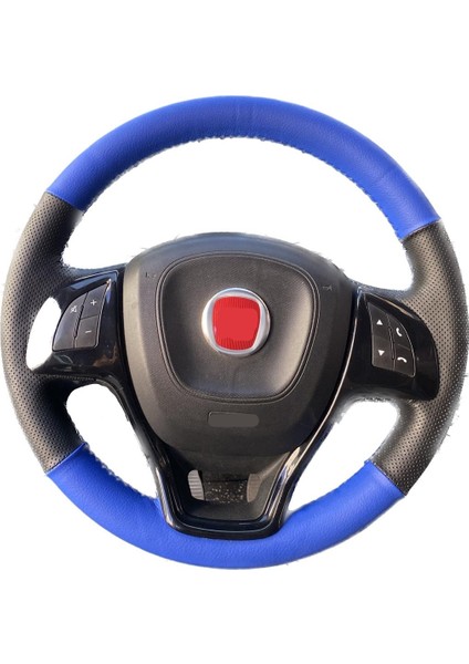 Fiat Doblo -Fiorino 2015 sonrası uyumlu mavi siyah direksiyon kılıfı