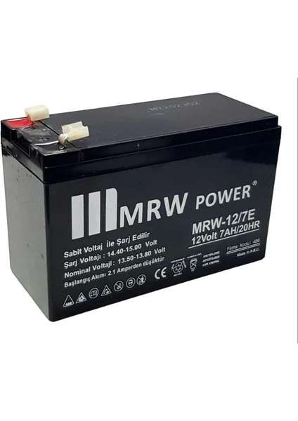 Mrw Power 12VOLT 7AMPER Akü 12V 7AH