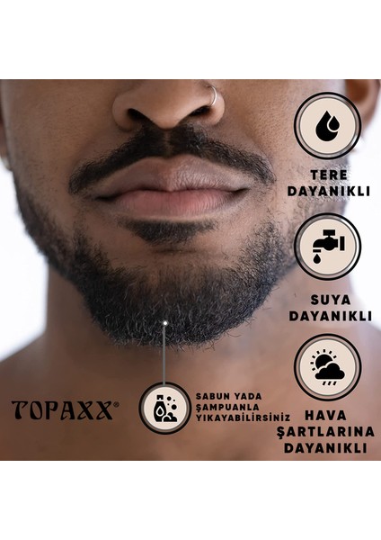 Siyah/Black Suda Çıkmayan Saç Sakal Dolgunlaştırıcı Topik Pudra 14 gr