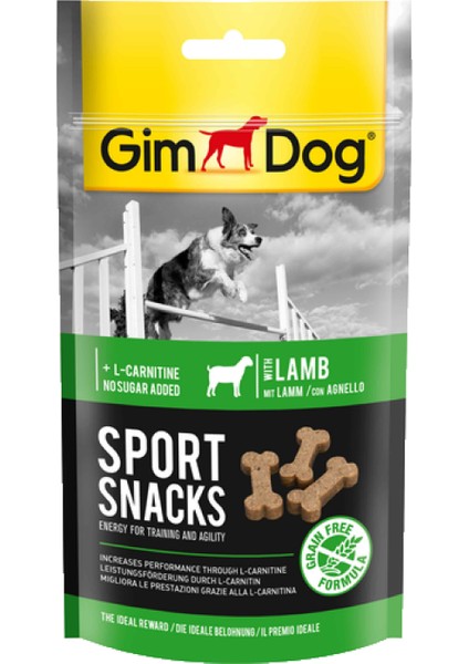 Sportsnacks Kuzu ve L-Carnitinli Köpek Ödül Tableti 60 gr