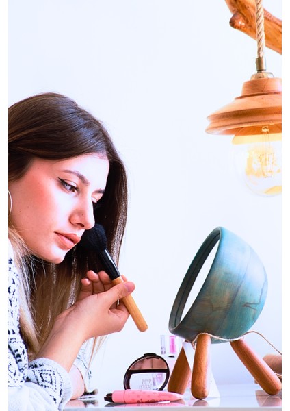 Dekorati̇f Makyaj Aynası, Ayaklı Ayna, Masaüstü Ayna, Masaüstü Makyaj Aynası, Masa Aynası, Dekor Aynası, Dekoratif Ayna