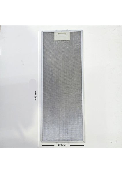 Davlumbaz 225MMX472MM Arka Ara 12,5 cm Iki Tırnaklı Aspiratör Filtresi