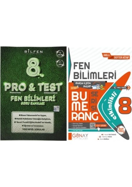 8. Sınıf Protest Fen Bilimleri Soru Bankası - Günay Bumerang Etkinlik